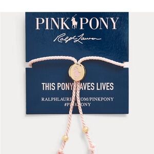 Ralph Lauren pink pony bracelet saves lives, cancer bracelet new